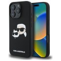 Karl Lagerfeld KLHMP16LSKCHPPLK iPhone16 Pro 6.3" czarny/black hardcase Silicone Double Heads Print MagSafe