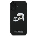 Karl Lagerfeld KLHMP16MSKCHPPLK iPhone 16 Plus 6.7" czarny/black hardcase Silicone Double Heads Print MagSafe