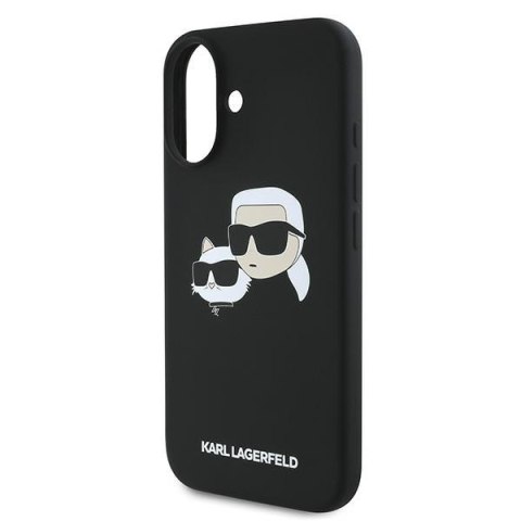 Karl Lagerfeld KLHMP16MSKCHPPLK iPhone 16 Plus 6.7" czarny/black hardcase Silicone Double Heads Print MagSafe