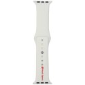 Pasek Audi Sport Red Logo Silicone Watch Strap do Apple Watch 40/41/42mm biały