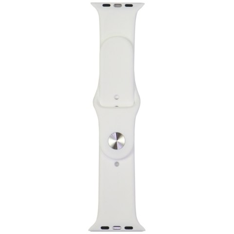 Pasek Audi Sport Red Logo Silicone Watch Strap do Apple Watch 44/45/46/49mm biały