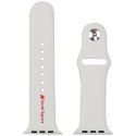 Pasek Audi Sport Red Logo Silicone Watch Strap do Apple Watch 44/45/46/49mm biały