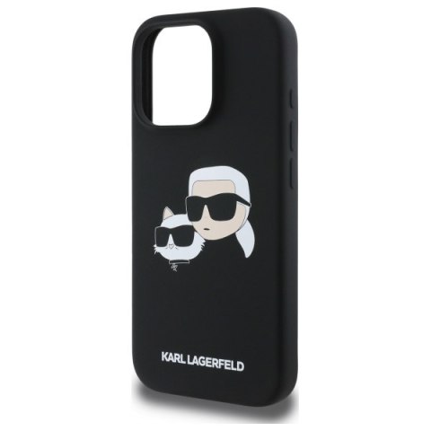 Karl Lagerfeld KLHMP16XSKCHPPLK iPhone16 Pro Max 6.9" czarny/black hardcase Silicone Double Heads Print MagSafe