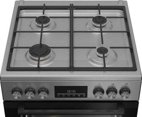 Kuchnia gazowo-elektryczna BEKO FBM62330GXTN | 60 cm | termoobieg | grill | inox