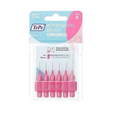 Szczoteczki do przestrzeni międzyzębowych Tepe Różowy 6 Sztuk