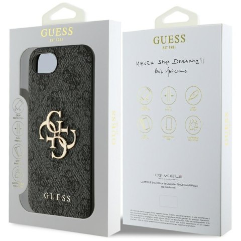 Etui Guess 4G Big Logo do iPhone 16e czarny
