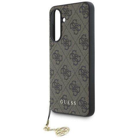 Etui Guess 4G Charms Collection do Samsung Galaxy A56 brązowy