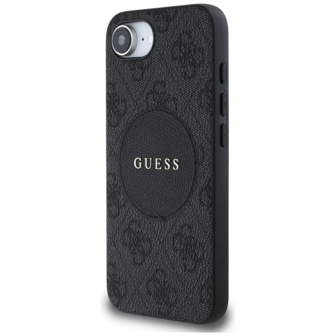 Etui Guess 4G Circle Classic Logo MagSafe do iPhone 16e czarny