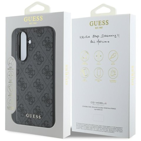 Etui Guess 4G Metal Gold Logo do SamsungGalaxy A56 czarny