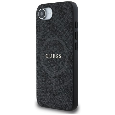Etui Guess 4G Ring Classic Logo MagSafe do iPhone 16e czarny