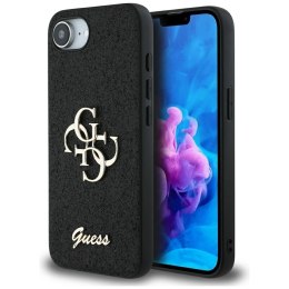 Etui Guess Fixed Glitter Big 4G do iPhone 16e czarny