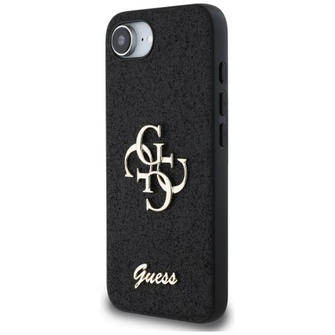 Etui Guess Fixed Glitter Big 4G do iPhone 16e / 17e czarny