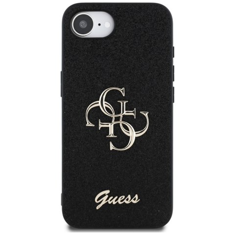 Etui Guess Fixed Glitter Big 4G do iPhone 16e / 17e czarny