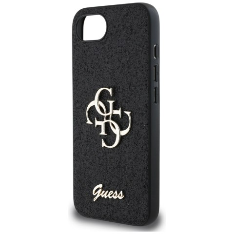 Etui Guess Fixed Glitter Big 4G do iPhone 16e / 17e czarny