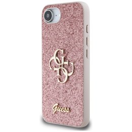 Etui Guess Fixed Glitter Big 4G do iPhone 16e różowy