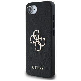 Etui Guess Grained Big 4G Logo Small Classic Logo do iPhone 16e czarny