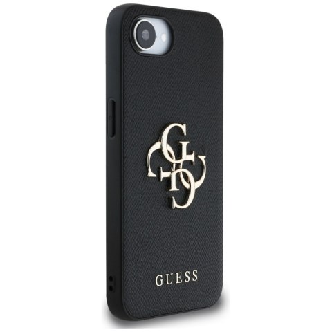 Etui Guess Grained Big 4G Logo Small Classic Logo do iPhone 16e / 17e czarny
