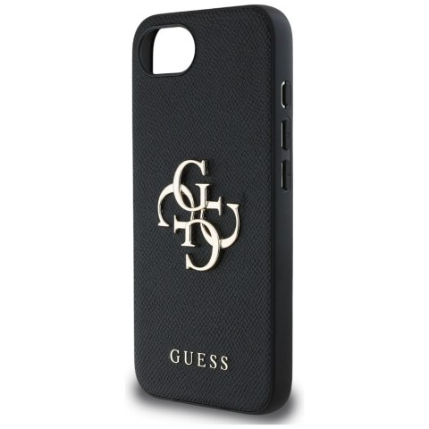 Etui Guess Grained Big 4G Logo Small Classic Logo do iPhone 16e / 17e czarny