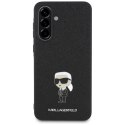 Etui Karl Lagerfeld Fixed Glitter Ikonik Logo Metal Pin do Samsung Galaxy A36 czarny