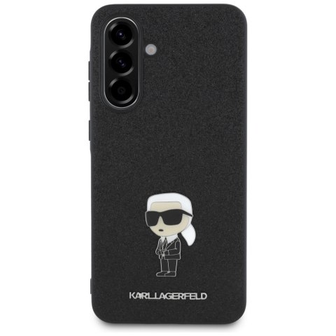 Etui Karl Lagerfeld Fixed Glitter Ikonik Logo Metal Pin do Samsung Galaxy A36 czarny