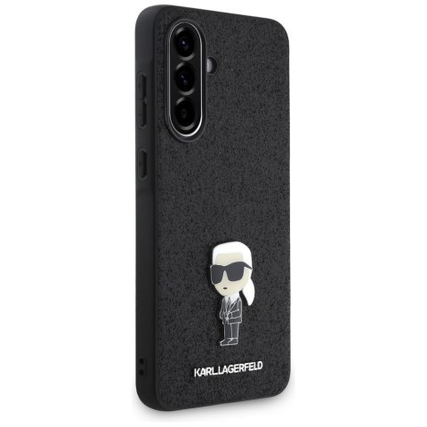Etui Karl Lagerfeld Fixed Glitter Ikonik Logo Metal Pin do Samsung Galaxy A36 czarny