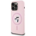 Etui Karl Lagerfeld Silicone Karl&Choupette MagSafe do iPhone 14 Pro Max różowy