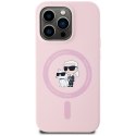 Etui Karl Lagerfeld Silicone Karl&Choupette MagSafe do iPhone 14 Pro Max różowy
