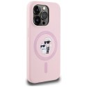 Etui Karl Lagerfeld Silicone Karl&Choupette MagSafe do iPhone 14 Pro Max różowy