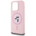 Etui Karl Lagerfeld Silicone Karl&Choupette MagSafe do iPhone 14 Pro Max różowy