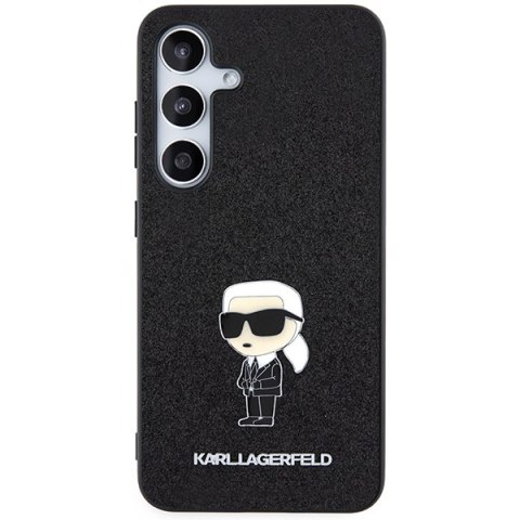 Karl Lagerfeld KLHCS24SGKNPSK S24 S921 czarny/black hardcase Fixed Glitter Ikonik Logo Metal Pin