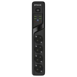Proove Listwa zasilająca 2m 2500W Power Socket P-04 (4xAC + 4xUSB + 2xType-C) czarny/black