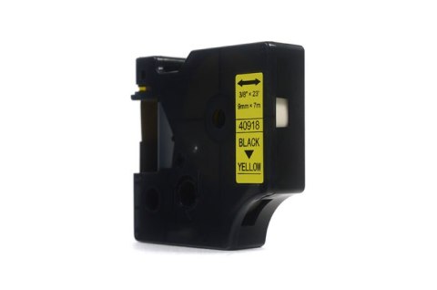 Taśma JetWorld Zamiennik Dymo D1 Czarny na Żółtym 9mm x 7m LM100 , LM120, LM150, LM160, LM200, LM210, LM210D, LM220, LM260, LM2