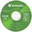 Płyta CD-RW Verbatim COLOUR SL 700MB 8-12X 5szt wielokolorowy 43167