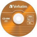 Płyta CD-RW Verbatim COLOUR SL 700MB 8-12X 5szt wielokolorowy 43167