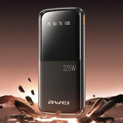 AWEI PowerBank P10K 10000 mAh 22.5Wczarny/black