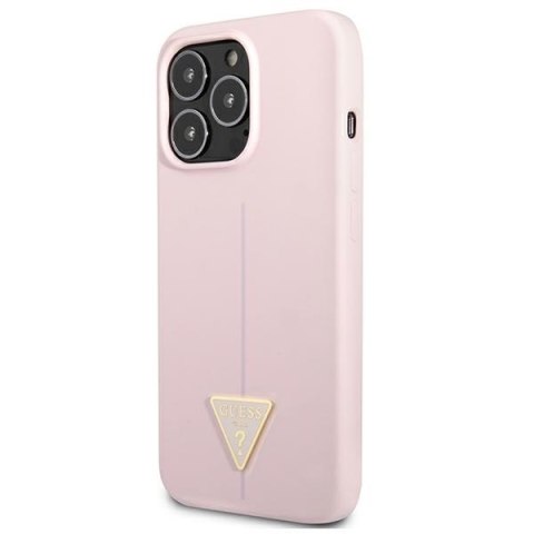 Guess GUHCP13LSLTGU iPhone 13 Pro / 13 6,1" fioletowy/purple hardcase Silicone Triangle