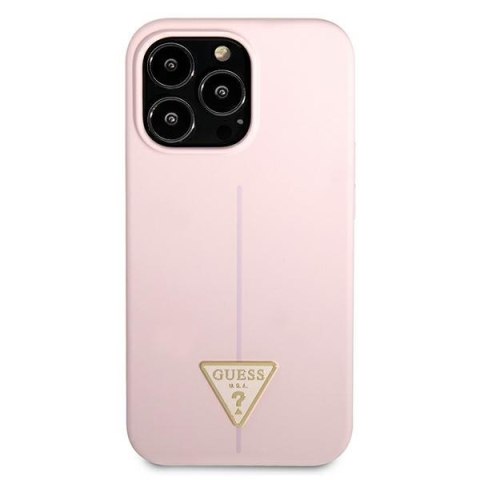 Guess GUHCP13LSLTGU iPhone 13 Pro / 13 6,1" fioletowy/purple hardcase Silicone Triangle