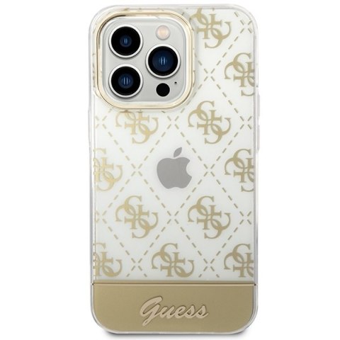Guess GUHCP14LHG4MHG iPhone 14 Pro6,1" złoty/gold hardcase 4G Pattern Script