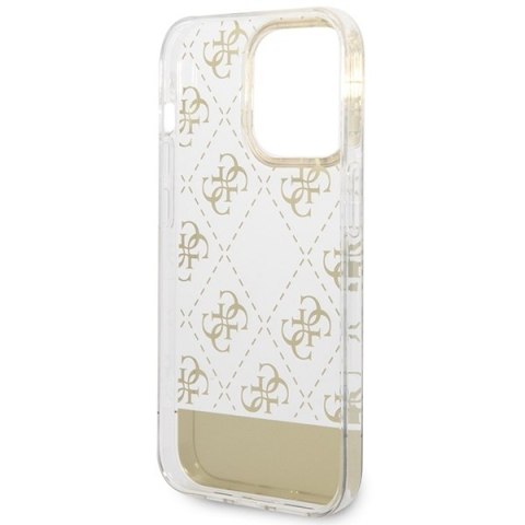 Guess GUHCP14LHG4MHG iPhone 14 Pro6,1" złoty/gold hardcase 4G Pattern Script