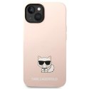 Karl Lagerfeld KLHCP14SSLCTPI iPhone 14/ 15 / 13 6,1" hardcase jasnoróżowy/light pink Silicone Choupette Body