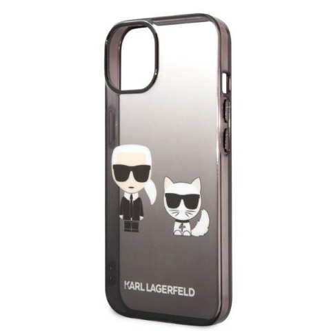 Karl Lagerfeld KLHCP14STGKCK iPhone 14 / 15 / 13 6,1" hardcase czarny/black Gradient Ikonik Karl & Choupette