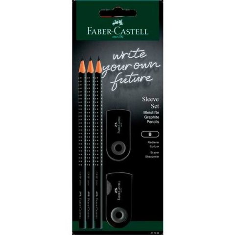 Zestaw ołówków Faber-Castell Czarny Trójkątny B 5 Części