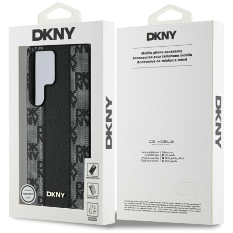 Etui DKNY Leather Checkered Pattern MagSafe do Samsung Galaxy S25 Ultra czarny