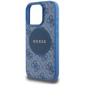 Etui Guess 4G Circle Classic Logo MagSafe do iPhone 16 Pro Max niebieski
