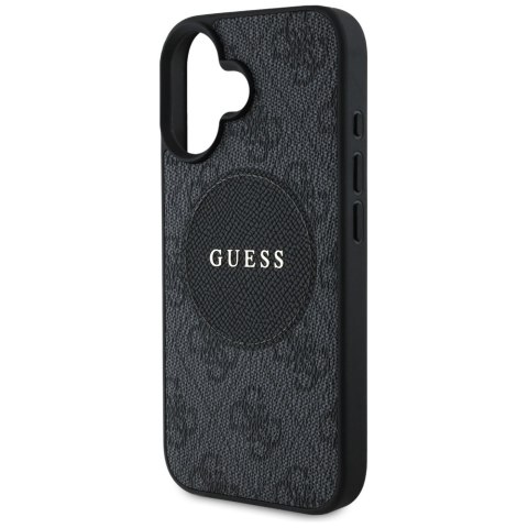 Etui Guess 4G Circle Classic Logo MagSafe do iPhone 16 czarny