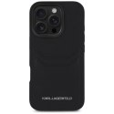 Etui Karl Lagerfeld HC Grained PU Cardslot Metal Elong do iPhone 16 Pro czarny