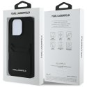 Etui Karl Lagerfeld HC Grained PU Cardslot Metal Elong do iPhone 16 Pro czarny