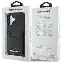 Etui Karl Lagerfeld HC Grained PU Cardslot Metal Elong do iPhone 16 czarny