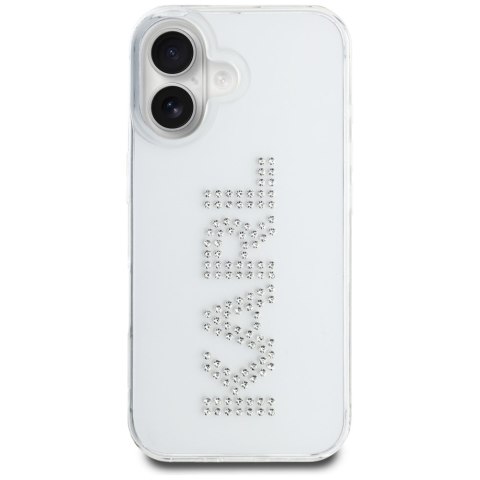 Etui Karl Lagerfeld IML Rhinestones Logo do iPhone 16 przezroczysty