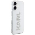 Etui Karl Lagerfeld IML Rhinestones Logo do iPhone 16 przezroczysty